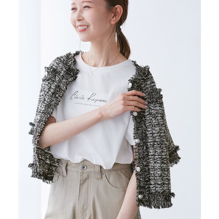 【サマー・ツイード】ハーフスリーブカーディガン | ROPE' PICNIC | 詳細画像7 