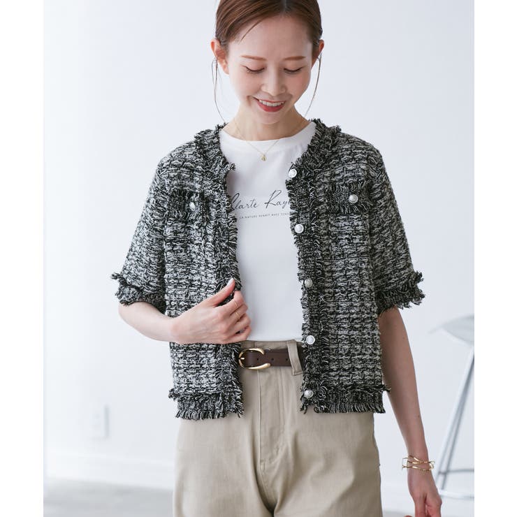 【サマー・ツイード】ハーフスリーブカーディガン | ROPE' PICNIC | 詳細画像9 