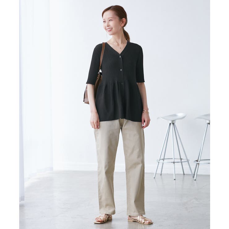 5分袖ペプラムカーディガン | ROPE' PICNIC | 詳細画像3 