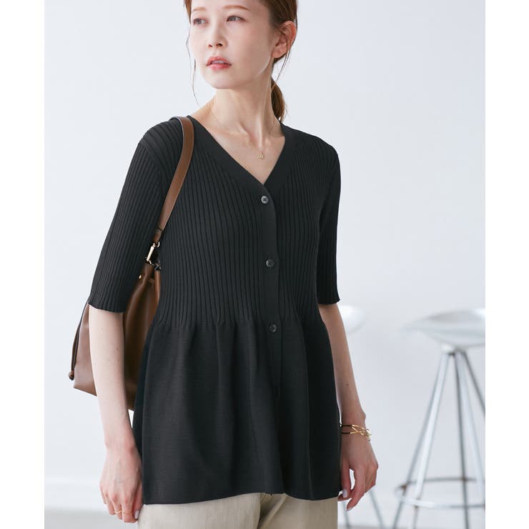 5分袖ペプラムカーディガン | ROPE' PICNIC | 詳細画像4 