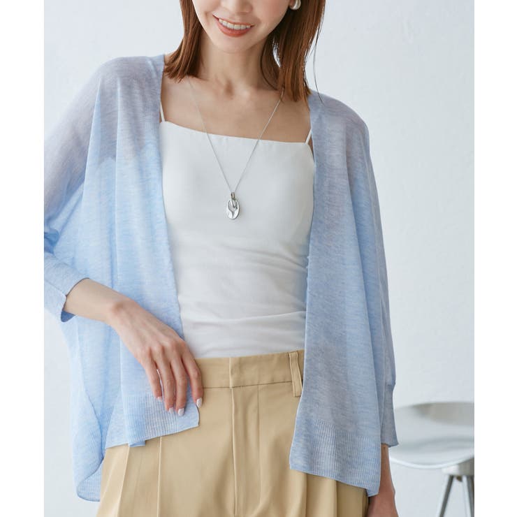 サックス(48) | 【新色追加】LEVITAシアーニットリラックスカーディガン | ROPE' PICNIC
