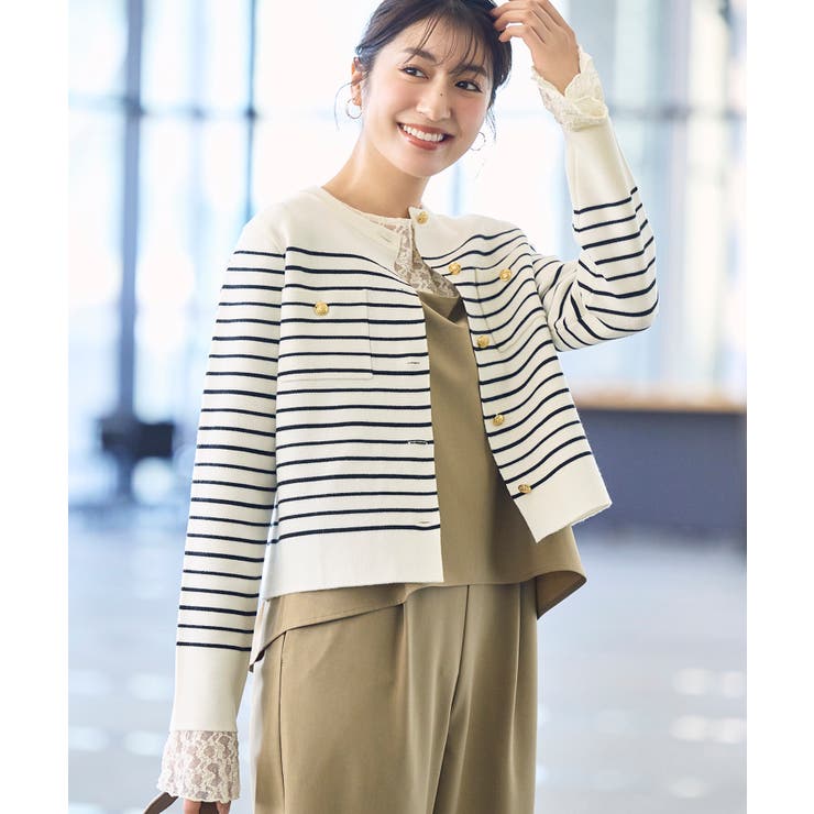 キナリ系(17) | ミラノリブ金ボタンニットカーディガン | ROPE' PICNIC