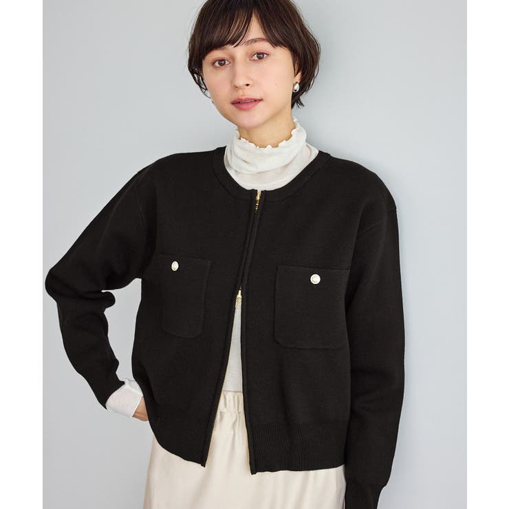 ミラノリブダブルジップニットカーディガン | ROPE' PICNIC | 詳細画像10 