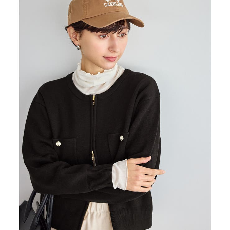 ミラノリブダブルジップニットカーディガン | ROPE' PICNIC | 詳細画像12 