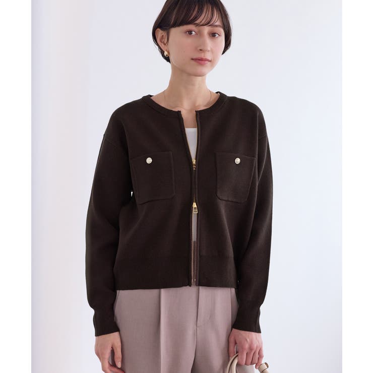 ミラノリブダブルジップニットカーディガン | ROPE' PICNIC | 詳細画像22 