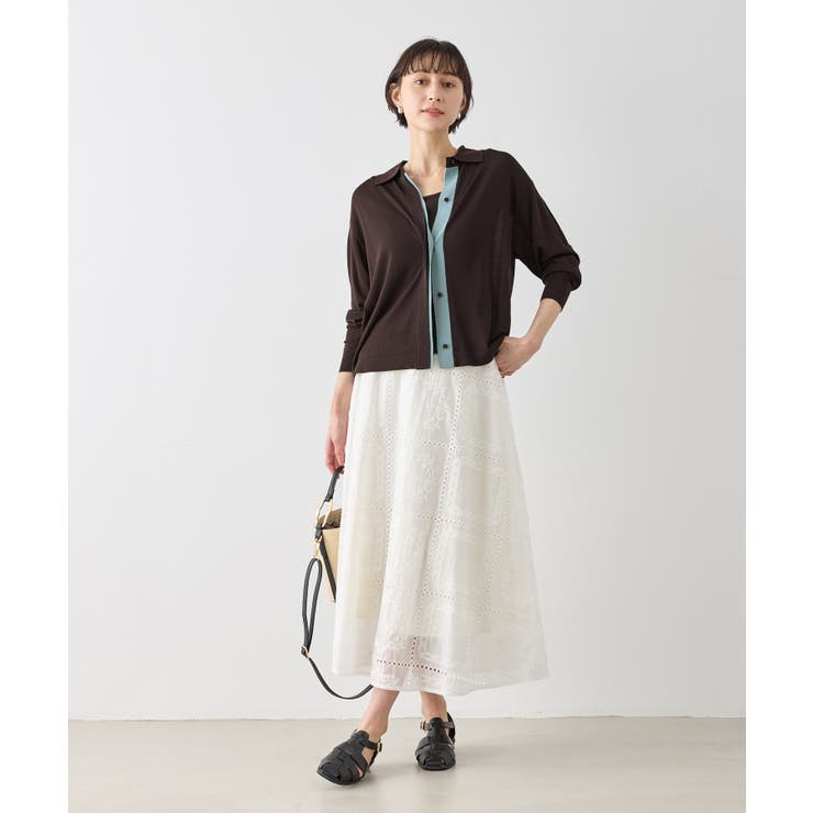 【2点セット】配色デザインカーディガン&インナーアンサンブル/イージーケア | ROPE' PICNIC | 詳細画像14 