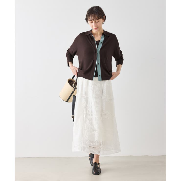 【2点セット】配色デザインカーディガン&インナーアンサンブル/イージーケア | ROPE' PICNIC | 詳細画像15 