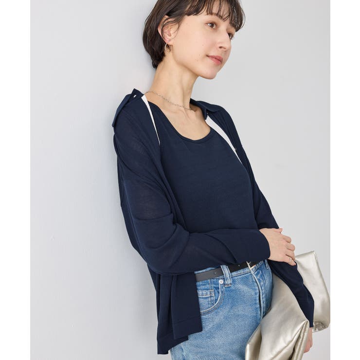 【2点セット】配色デザインカーディガン&インナーアンサンブル/イージーケア | ROPE' PICNIC | 詳細画像30 