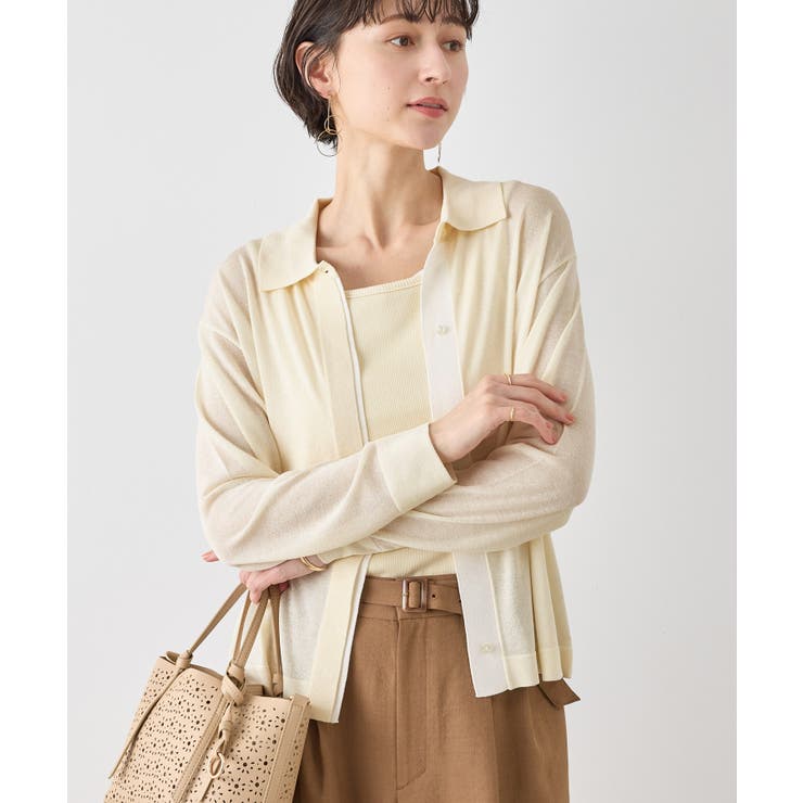 【2点セット】配色デザインカーディガン&インナーアンサンブル/イージーケア | ROPE' PICNIC | 詳細画像5 