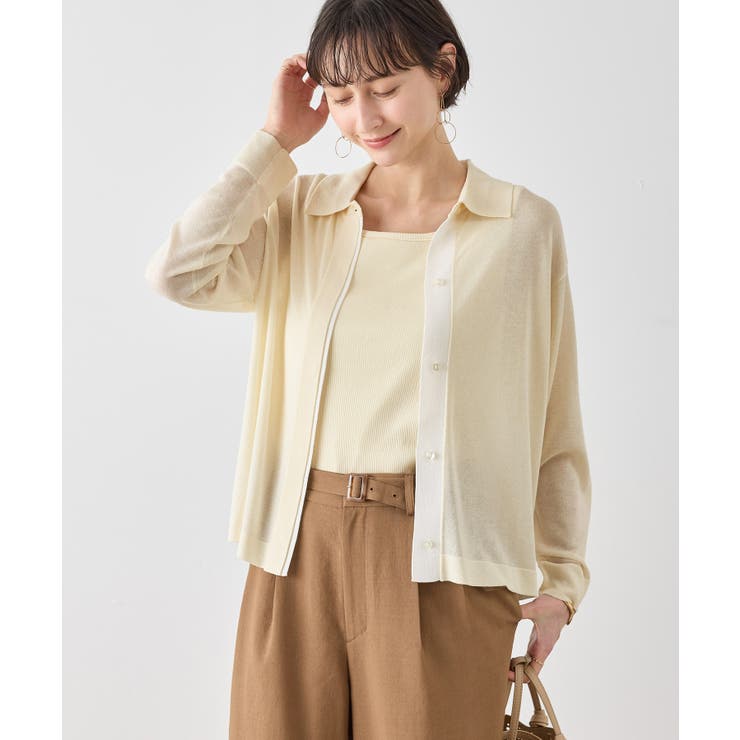 【2点セット】配色デザインカーディガン&インナーアンサンブル/イージーケア | ROPE' PICNIC | 詳細画像6 