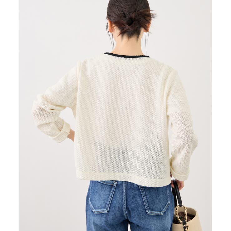 透かし編み金釦カットカーディガン | ROPE' PICNIC | 詳細画像14 