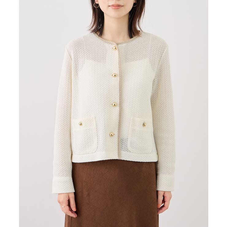 透かし編み金釦カットカーディガン | ROPE' PICNIC | 詳細画像23 