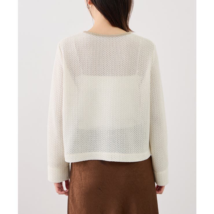 透かし編み金釦カットカーディガン | ROPE' PICNIC | 詳細画像25 