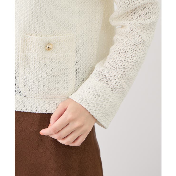 透かし編み金釦カットカーディガン | ROPE' PICNIC | 詳細画像27 