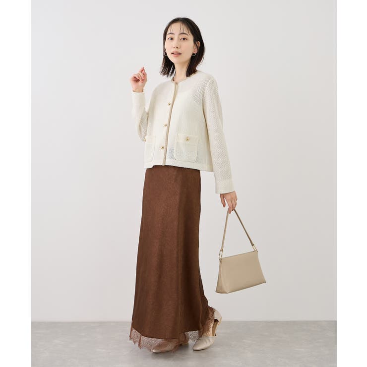 透かし編み金釦カットカーディガン | ROPE' PICNIC | 詳細画像3 