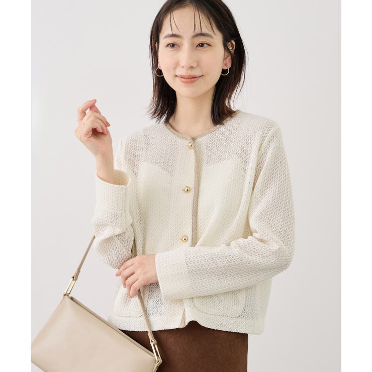 透かし編み金釦カットカーディガン | ROPE' PICNIC | 詳細画像5 