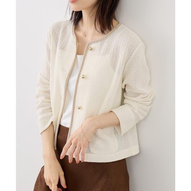 透かし編み金釦カットカーディガン | ROPE' PICNIC | 詳細画像8 
