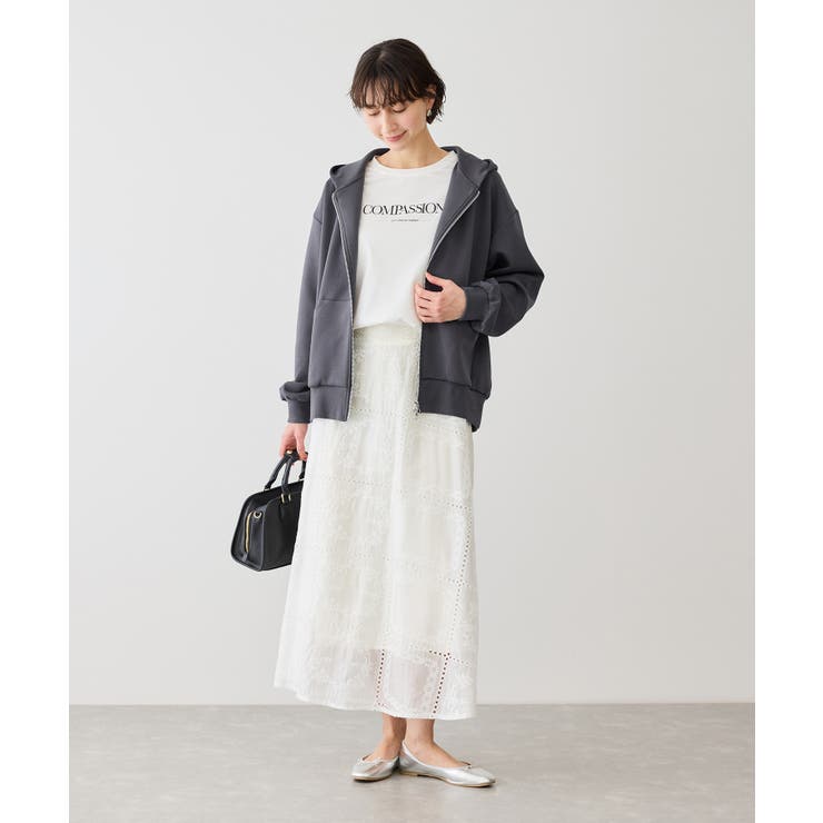 コクーンシルエットダブルジップフーディ | ROPE' PICNIC | 詳細画像3 