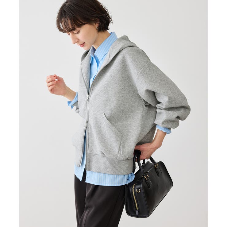 ライトグレー(08) | コクーンシルエットダブルジップフーディ | ROPE' PICNIC