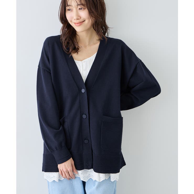 Vネックミドル丈フォルムカーディガン | ROPE' PICNIC | 詳細画像11 