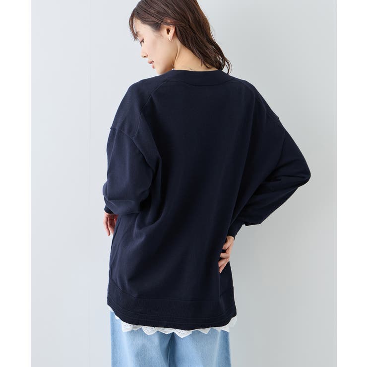 Vネックミドル丈フォルムカーディガン | ROPE' PICNIC | 詳細画像13 