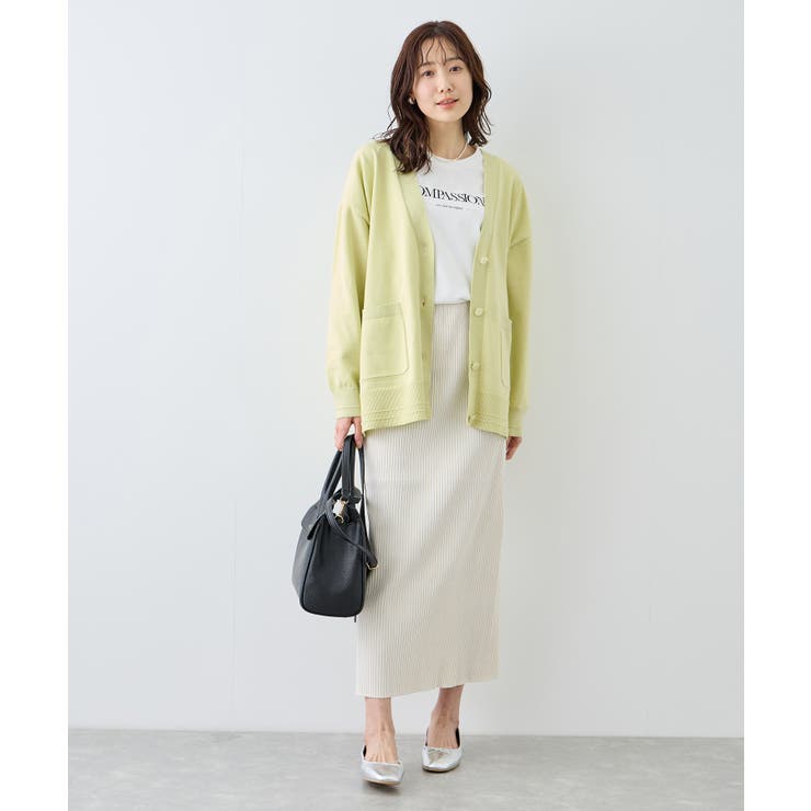 Vネックミドル丈フォルムカーディガン | ROPE' PICNIC | 詳細画像14 