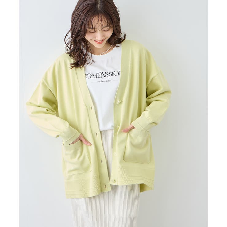 Vネックミドル丈フォルムカーディガン | ROPE' PICNIC | 詳細画像18 