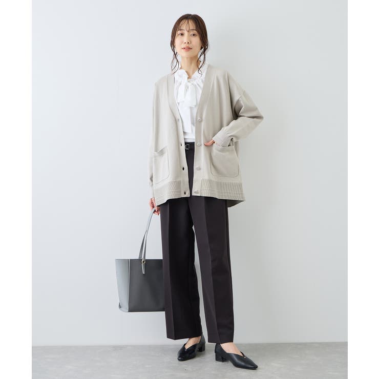 Vネックミドル丈フォルムカーディガン | ROPE' PICNIC | 詳細画像2 