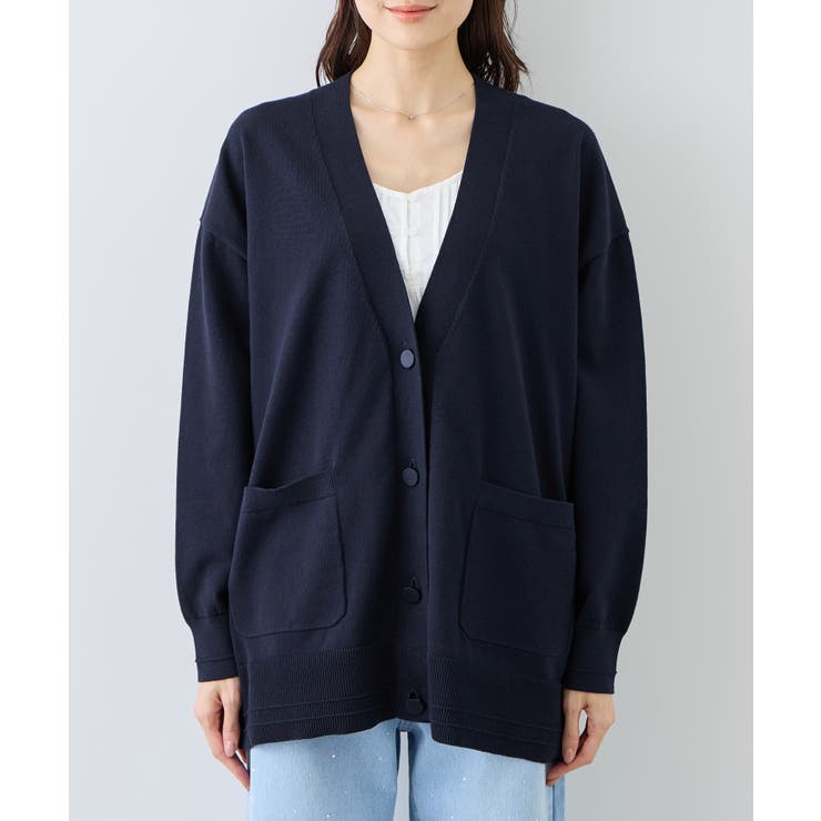 Vネックミドル丈フォルムカーディガン | ROPE' PICNIC | 詳細画像20 