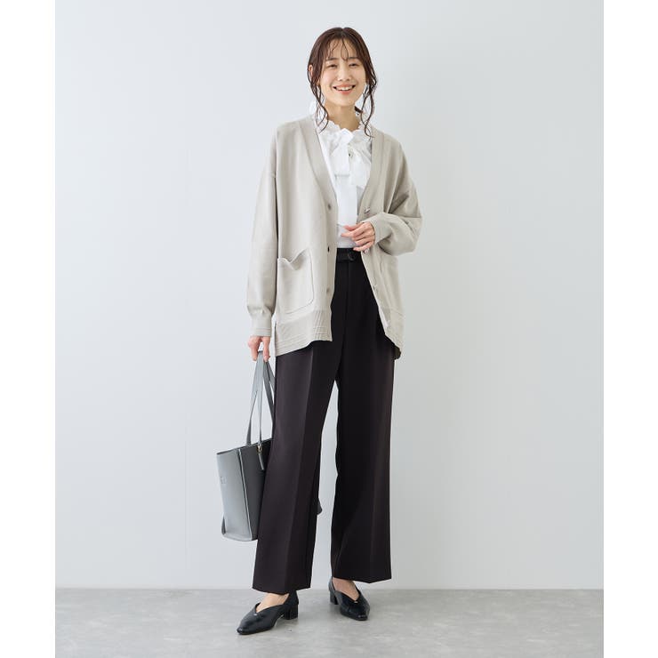 Vネックミドル丈フォルムカーディガン | ROPE' PICNIC | 詳細画像3 