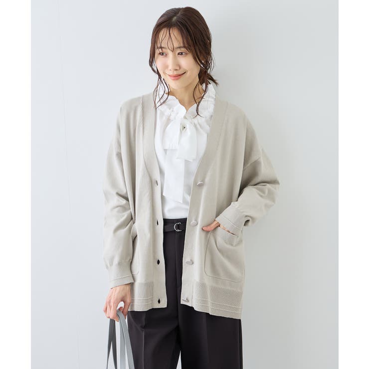 Vネックミドル丈フォルムカーディガン | ROPE' PICNIC | 詳細画像5 