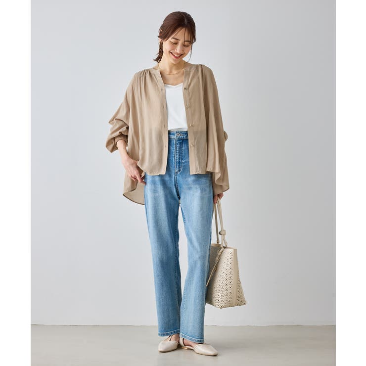 布帛シアーカーディガンブラウス | ROPE' PICNIC | 詳細画像16 