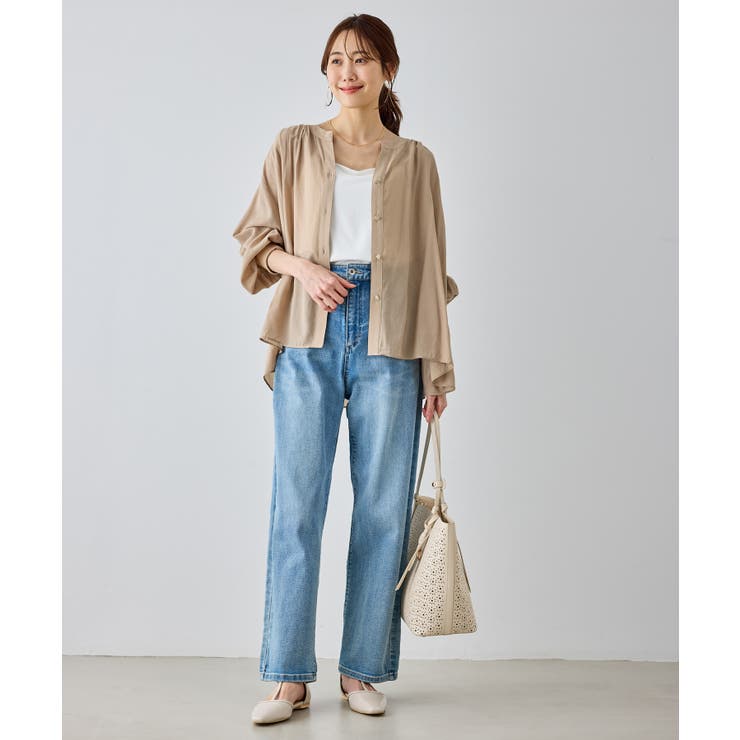 布帛シアーカーディガンブラウス | ROPE' PICNIC | 詳細画像17 