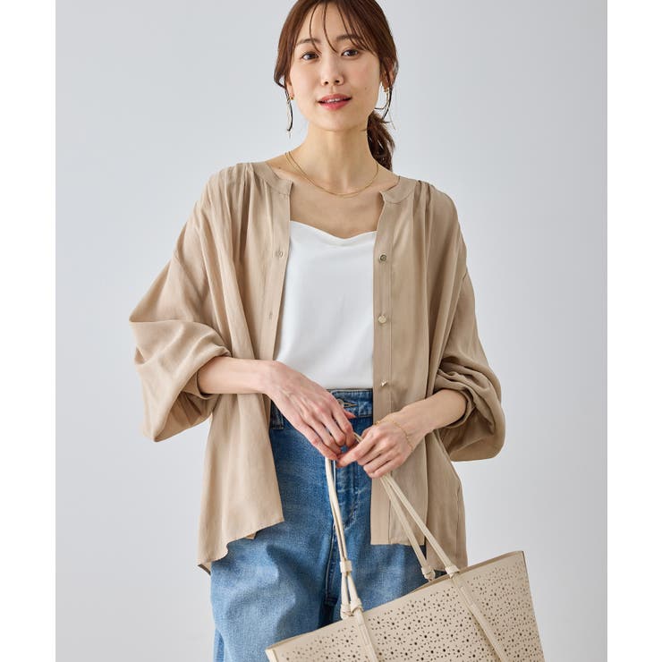 布帛シアーカーディガンブラウス | ROPE' PICNIC | 詳細画像19 