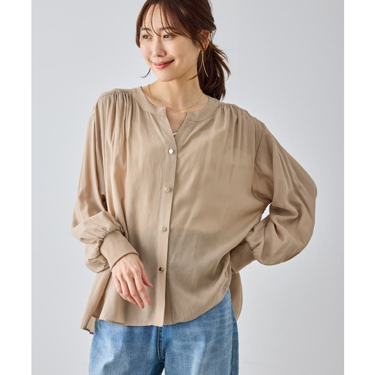 布帛シアーカーディガンブラウス | ROPE' PICNIC | 詳細画像24 