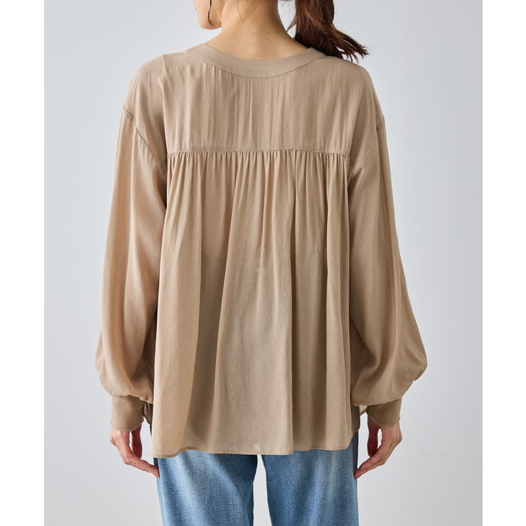 布帛シアーカーディガンブラウス | ROPE' PICNIC | 詳細画像28 