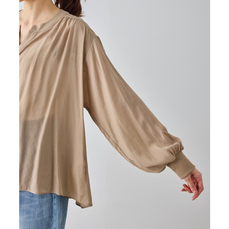 布帛シアーカーディガンブラウス | ROPE' PICNIC | 詳細画像31 