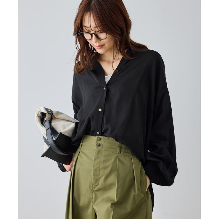 布帛シアーカーディガンブラウス | ROPE' PICNIC | 詳細画像5 