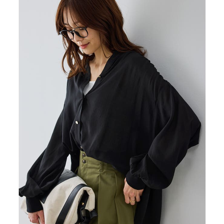 布帛シアーカーディガンブラウス | ROPE' PICNIC | 詳細画像7 