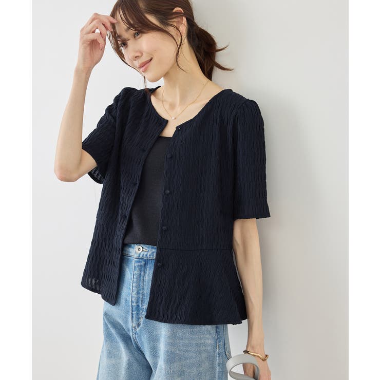 前後2WAYカットジャガードカーディガントップス | ROPE' PICNIC | 詳細画像5 