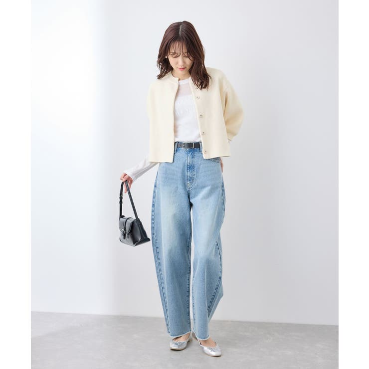 【emur/エミュール】モールヤーン畦ニット5分袖カーディガン | ROPE' PICNIC | 詳細画像14 