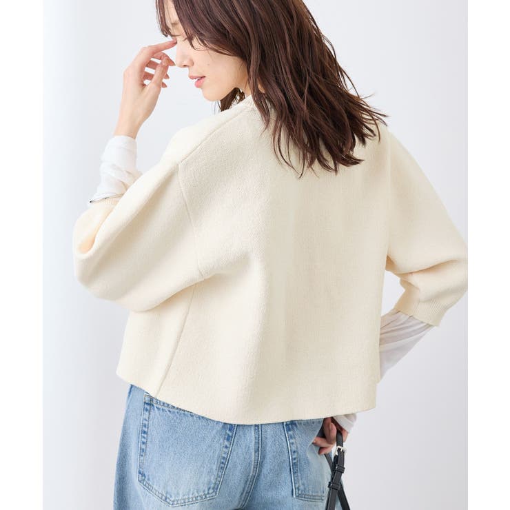 【emur/エミュール】モールヤーン畦ニット5分袖カーディガン | ROPE' PICNIC | 詳細画像17 