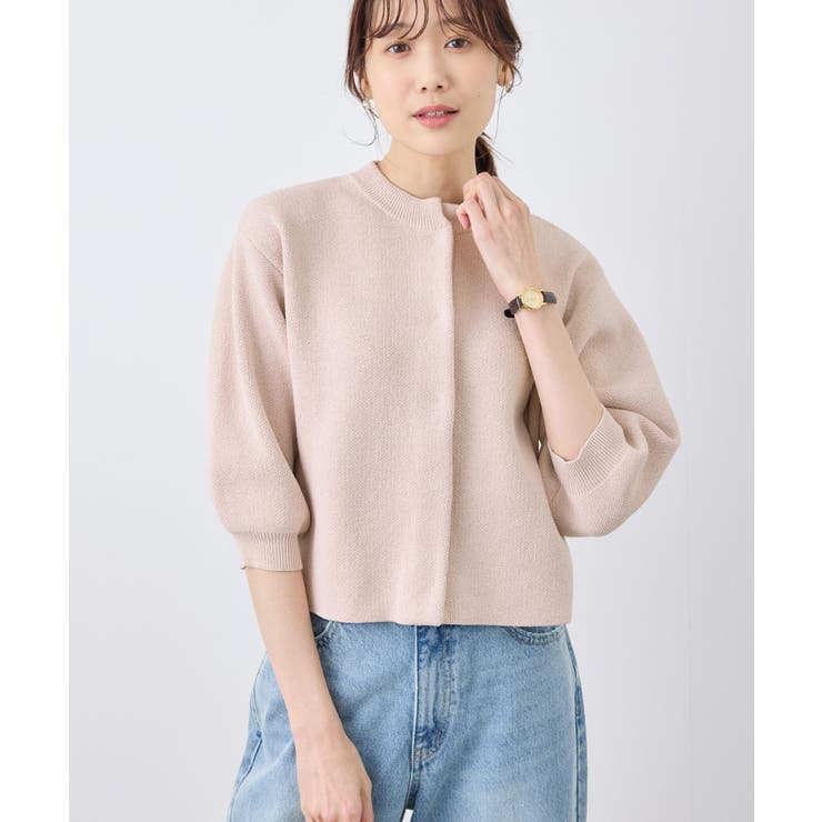 【emur/エミュール】モールヤーン畦ニット5分袖カーディガン | ROPE' PICNIC | 詳細画像21 