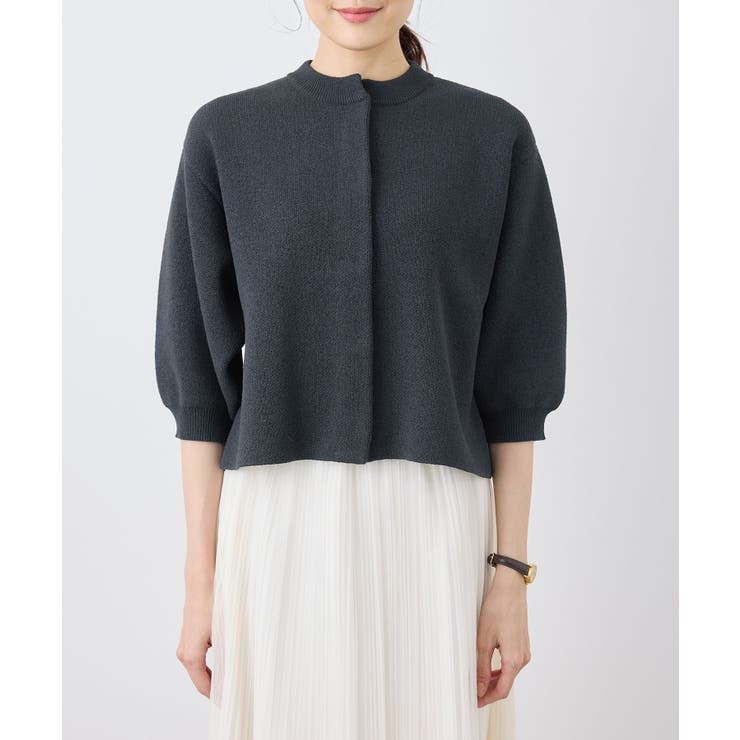 【emur/エミュール】モールヤーン畦ニット5分袖カーディガン | ROPE' PICNIC | 詳細画像24 