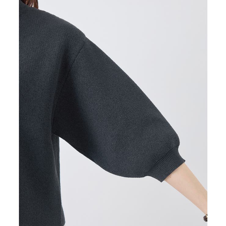 【emur/エミュール】モールヤーン畦ニット5分袖カーディガン | ROPE' PICNIC | 詳細画像30 