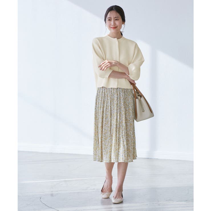 【emur/エミュール】モールヤーン畦ニット5分袖カーディガン | ROPE' PICNIC | 詳細画像4 