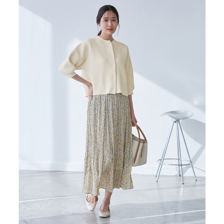 【emur/エミュール】モールヤーン畦ニット5分袖カーディガン | ROPE' PICNIC | 詳細画像5 