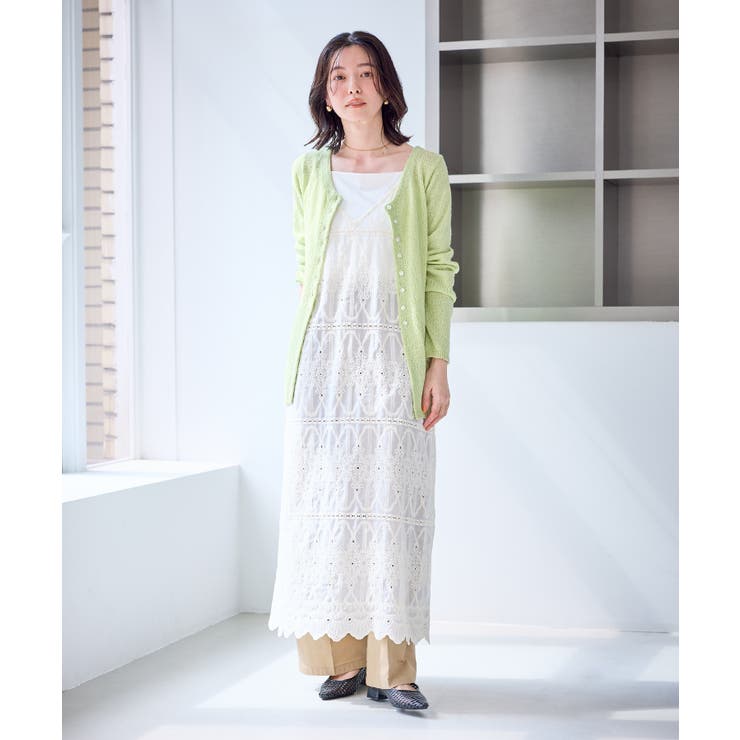 【WEB限定】多ボタンミドル丈シアーカーディガン | ROPE' PICNIC | 詳細画像13 