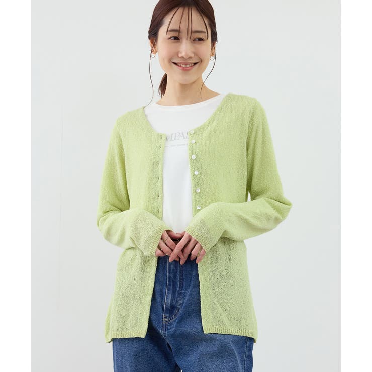 【WEB限定】多ボタンミドル丈シアーカーディガン | ROPE' PICNIC | 詳細画像32 