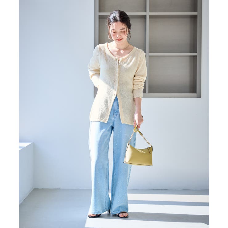 【WEB限定】多ボタンミドル丈シアーカーディガン | ROPE' PICNIC | 詳細画像5 